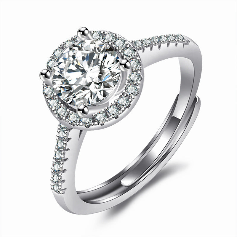 Brilliant Nebula One Carat Moissanite Diamond Ring