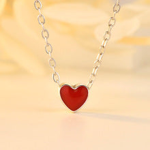 Small red heart necklace