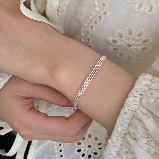 Multi-layered bead bracelet