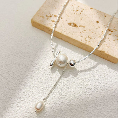 Teardrop Freshwater Pearl Pendant Necklace