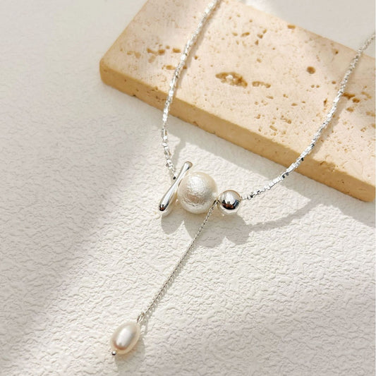 Teardrop Freshwater Pearl Pendant Necklace