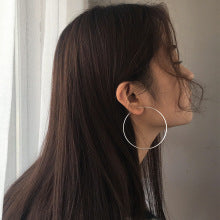 Sterling Silver Large Hoop Earrings