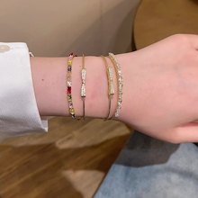 A Thousand-dollar Atmosphere Sparkling Bow Micro-Inlaid Zircon Bracelet