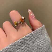 Cute puppy animal shape ring