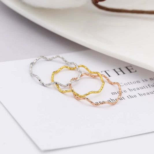 Titanium steel niche ultra-thin wave ring