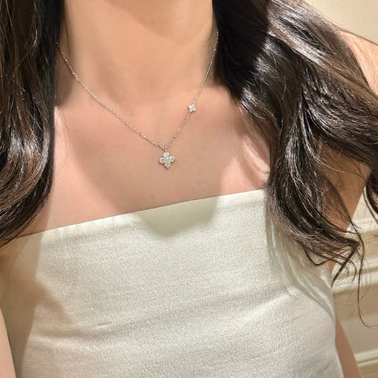 Double Clover Diamond Necklace
