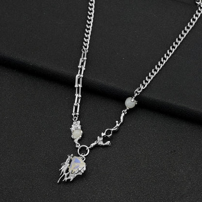 Flame Moonstone Necklace