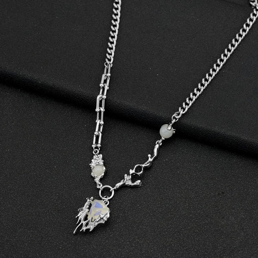 Flame Moonstone Necklace