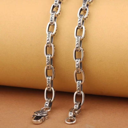 Ethnic style six-syllable mantra vajra necklace