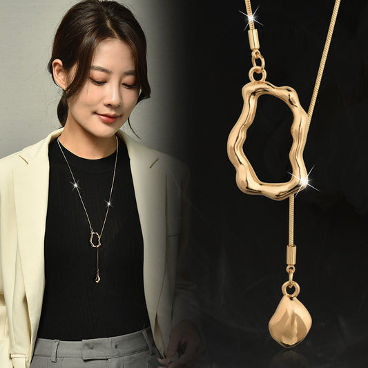 Geometric tassel fresh sweet simple necklace