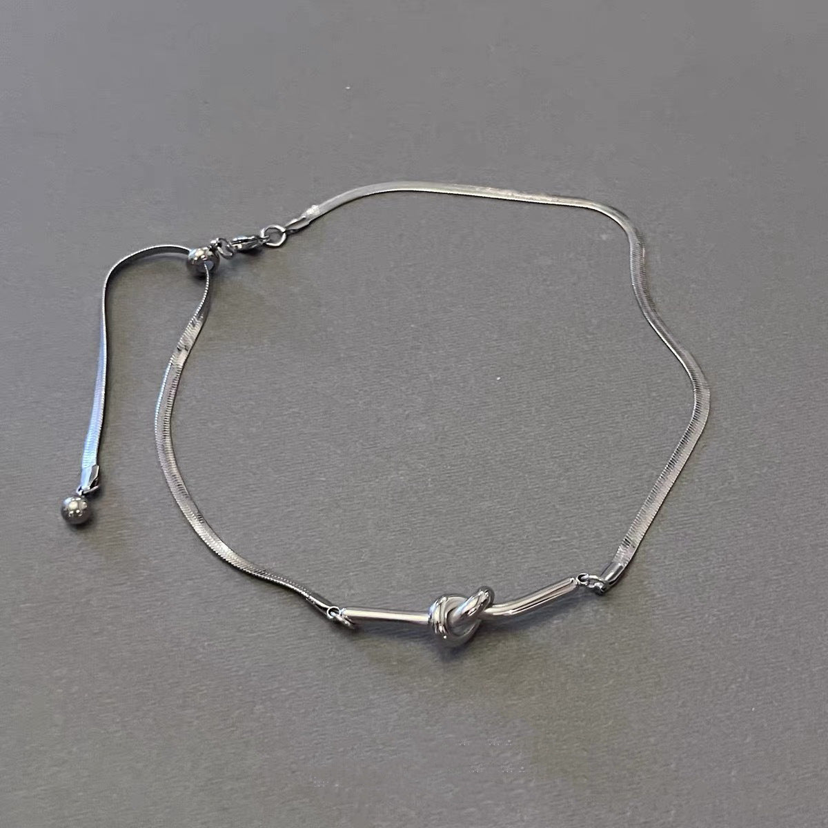 Knotted Interesting Snake Bone Chain Short