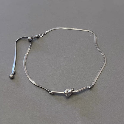 Knotted Interesting Snake Bone Chain Short