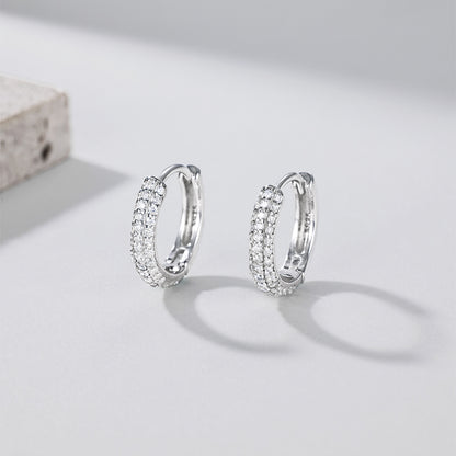 S925 silver starry sky hoop earrings
