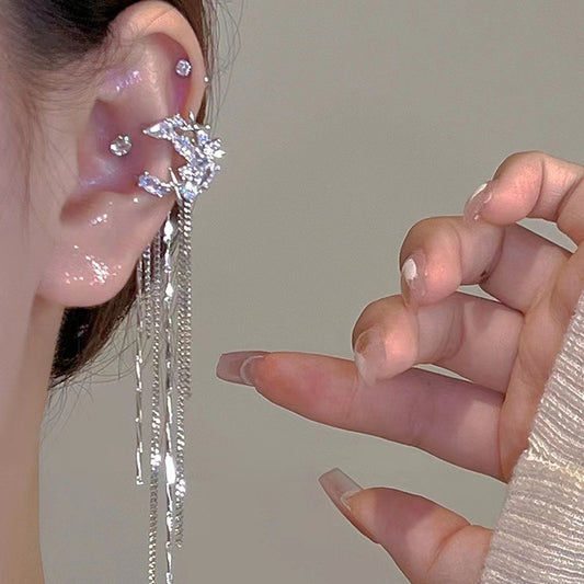 Zircon Star Moon Earrings
