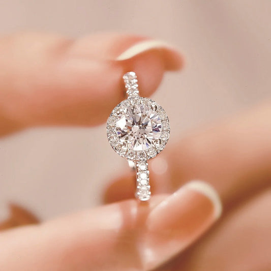 Brilliant Nebula One Carat Moissanite Diamond Ring