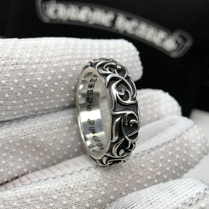 Kroko Heart Personalized Cross Ring