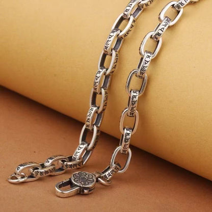Ethnic style six-syllable mantra vajra necklace