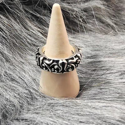 Kroko Heart Personalized Cross Ring