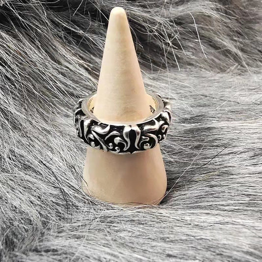 Kroko Heart Personalized Cross Ring