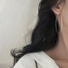 Sterling Silver Large Hoop Earrings