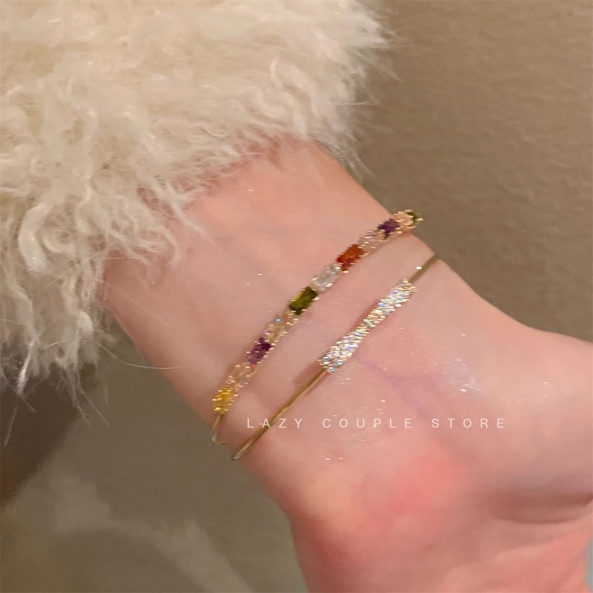 A Thousand-dollar Atmosphere Sparkling Bow Micro-Inlaid Zircon Bracelet
