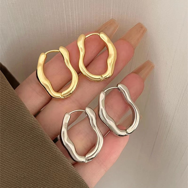 Irregular geometric earrings