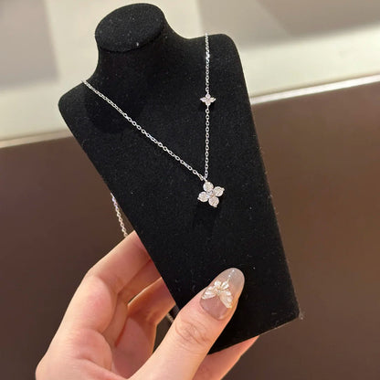 Double Clover Diamond Necklace