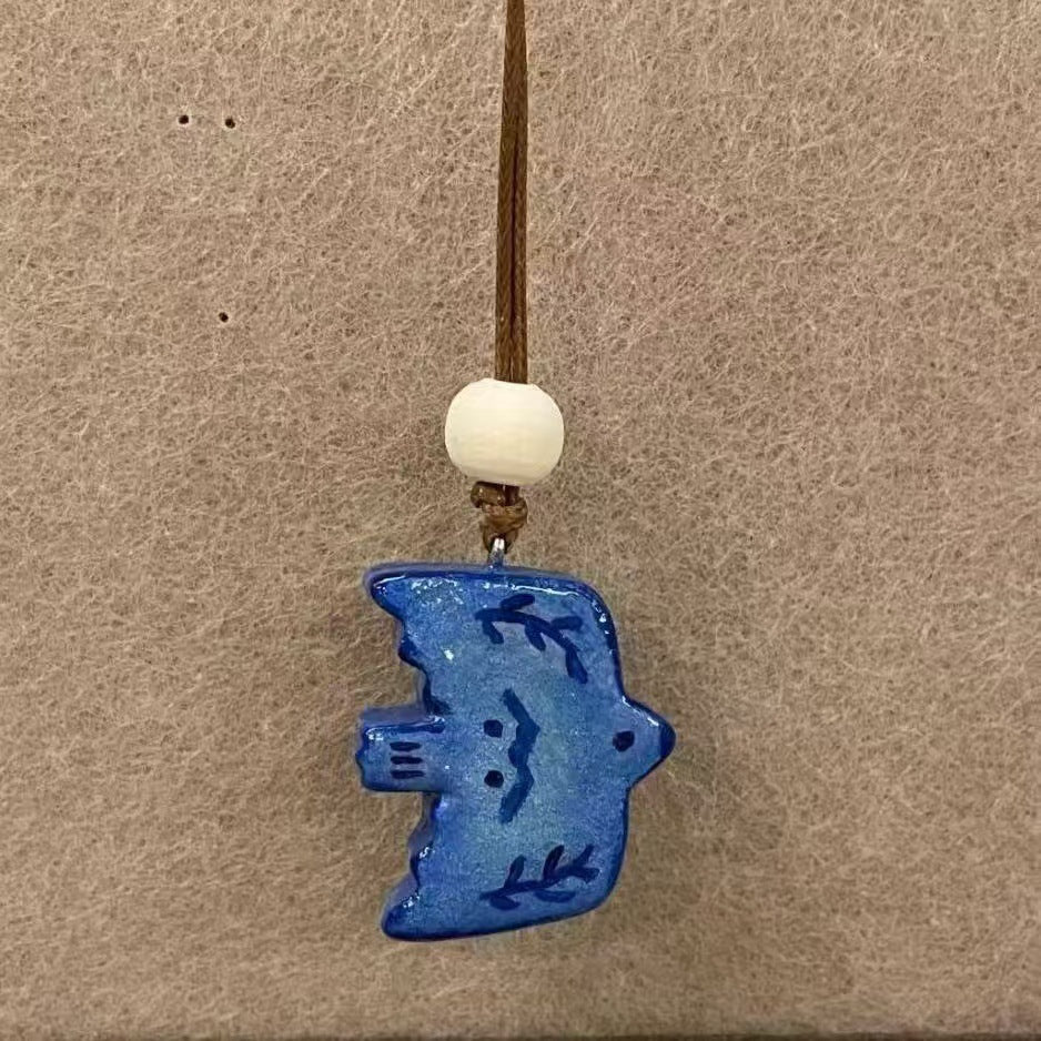 Autumn and Winter Blue Bird Necklace