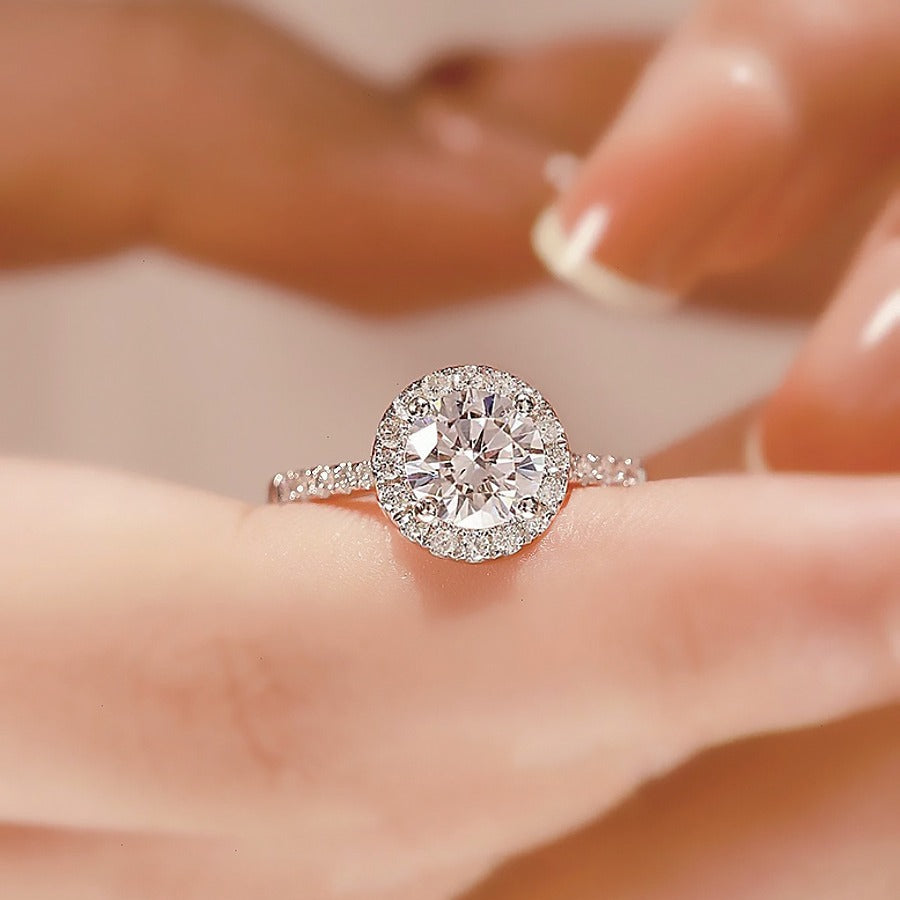 Brilliant Nebula One Carat Moissanite Diamond Ring
