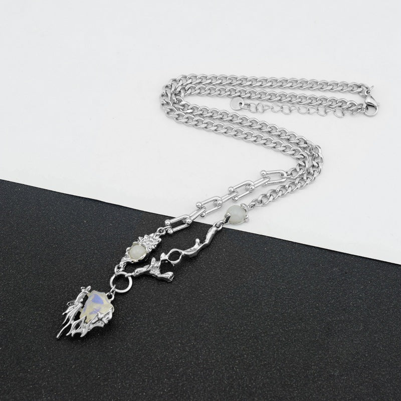 Flame Moonstone Necklace
