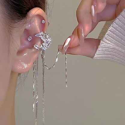 Zircon Star Moon Earrings