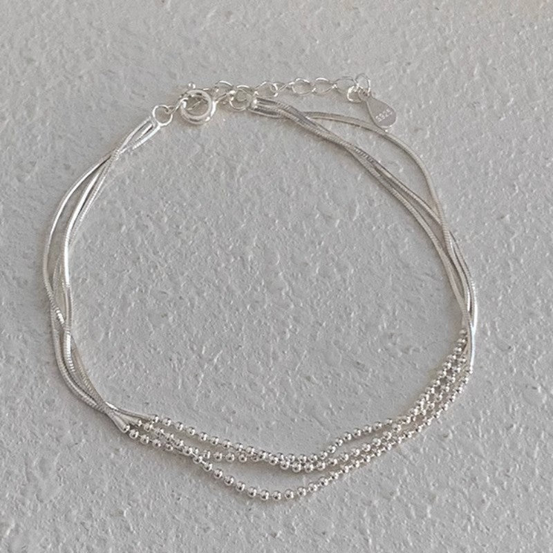 Multi-layered bead bracelet