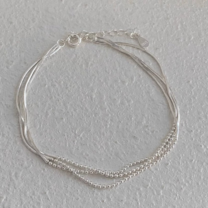 Multi-layered bead bracelet