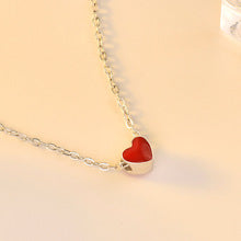 Small red heart necklace