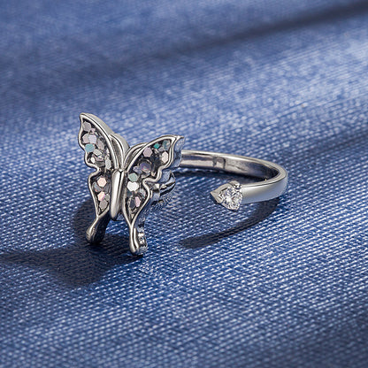 Copper plated gold butterfly ring
