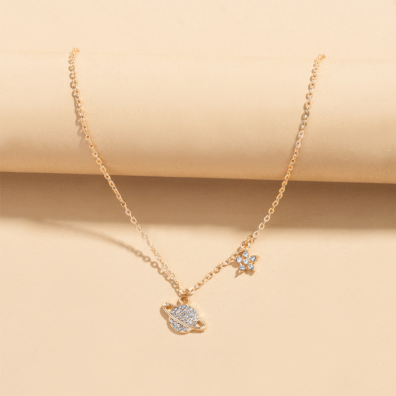 Star Moon Microcosmic Necklace