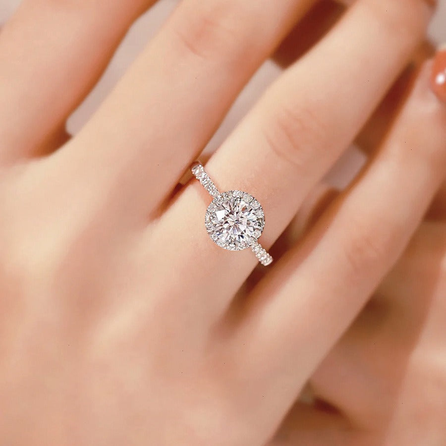 Brilliant Nebula One Carat Moissanite Diamond Ring