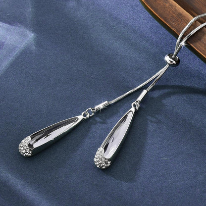 Teardrop Necklace Long Pull-Out Necklace