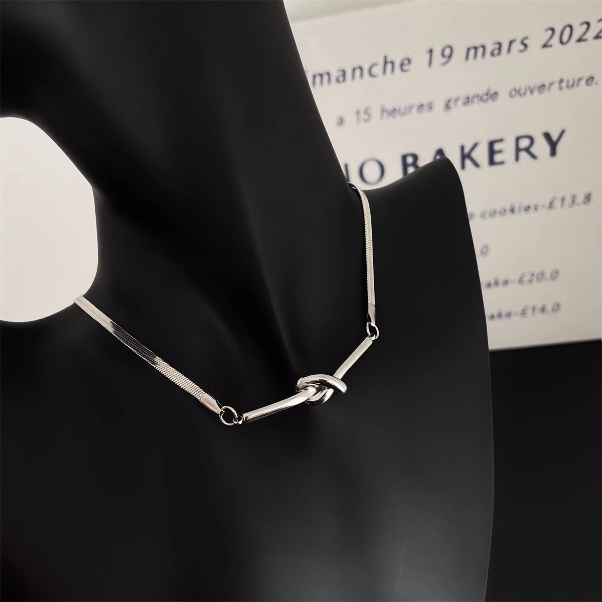 Knotted Interesting Snake Bone Chain Short