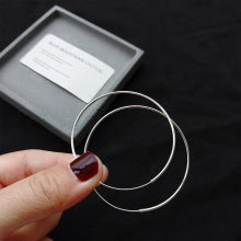 Sterling Silver Large Hoop Earrings