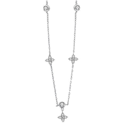 Four-leaf clover zircon bracelet