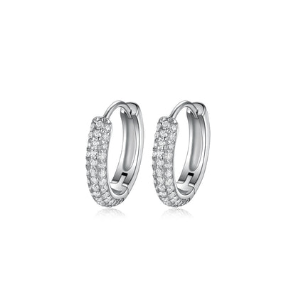 S925 silver starry sky hoop earrings