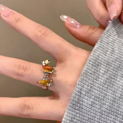 Cute puppy animal shape ring