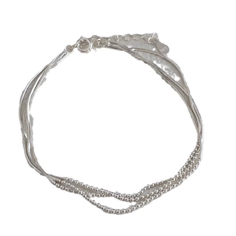 Multi-layered bead bracelet