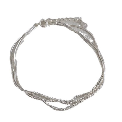Multi-layered bead bracelet