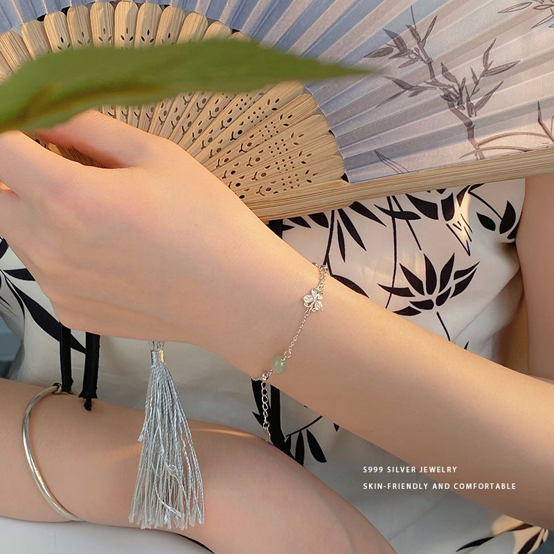 New Chinese style Hetian jade butterfly bracelet