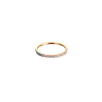 Ultra-thin sparkling plain ring
