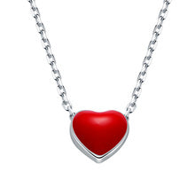 Small red heart necklace