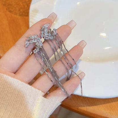 Zircon Star Moon Earrings