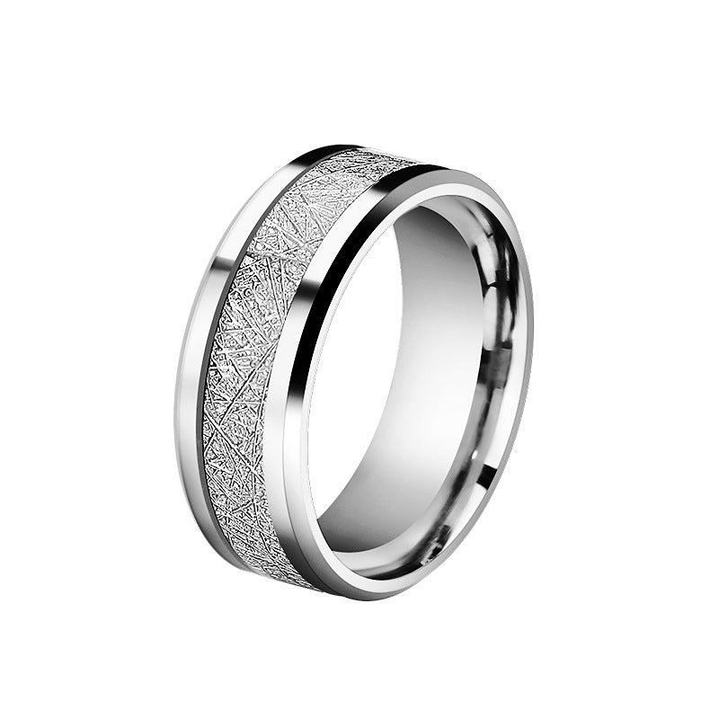 Titanium steel ring ancient tree branch